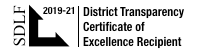 District Transparency Certificate of Excellence Recipient